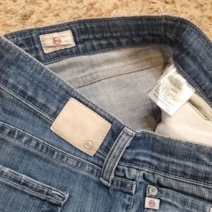 AG Adriano Goldschmied Nikki Crop Jeans Womens 25 Blue Distressed Relaxed Skinny